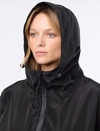 Lange waterafstotende parka met capuchon