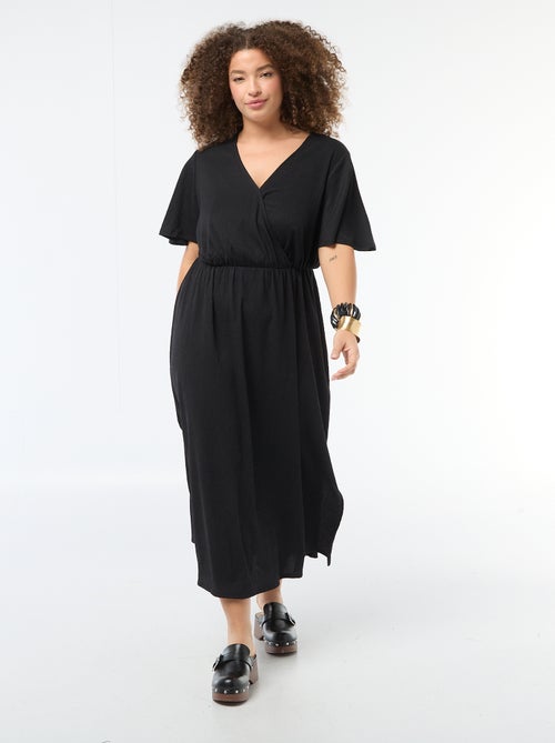 Lange wikkeljurk - Kiabi