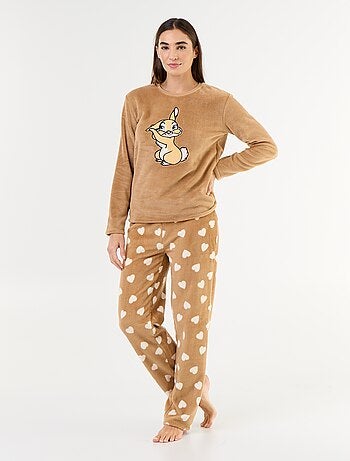 Lange 'Winnie' pyjama van Disney van fleece - 2-delig