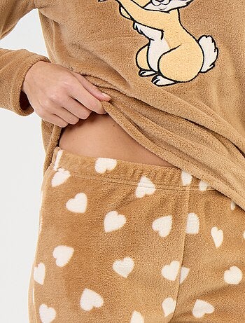Lange 'Winnie' pyjama van Disney van fleece - 2-delig