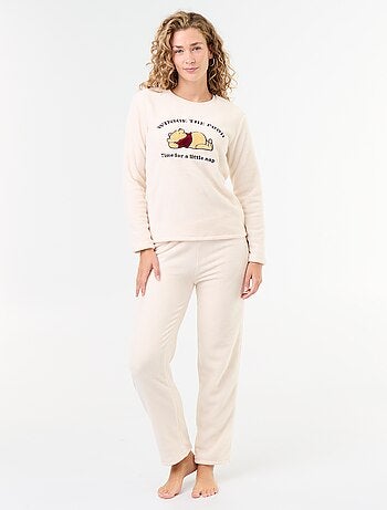Lange 'Winnie' pyjama van Disney van fleece - 2-delig