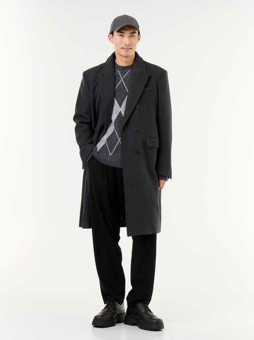 Lange wollook jas - Kiabi