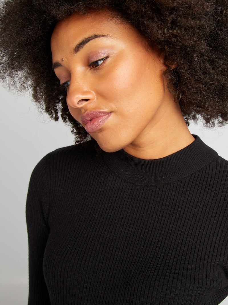 Lange zwangerschapsjurk zwart - Kiabi