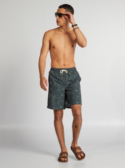 Lange zwemshort met print - Kiabi