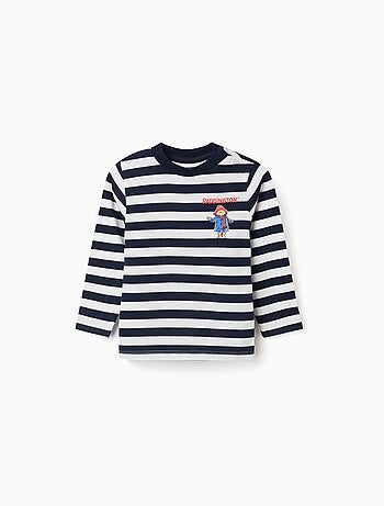 Langemouw gestreept t-shirt met paddington