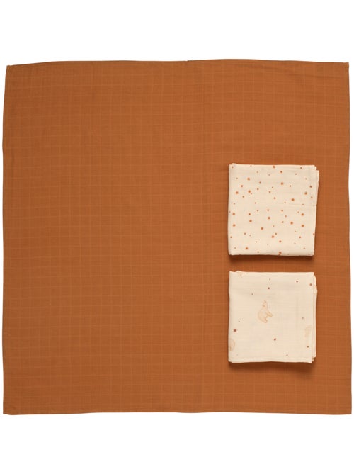 Langes en coton bio boite de 3 - sauthon - Kiabi Langes en coton bio boite de 3 - sauthon - Kiabi