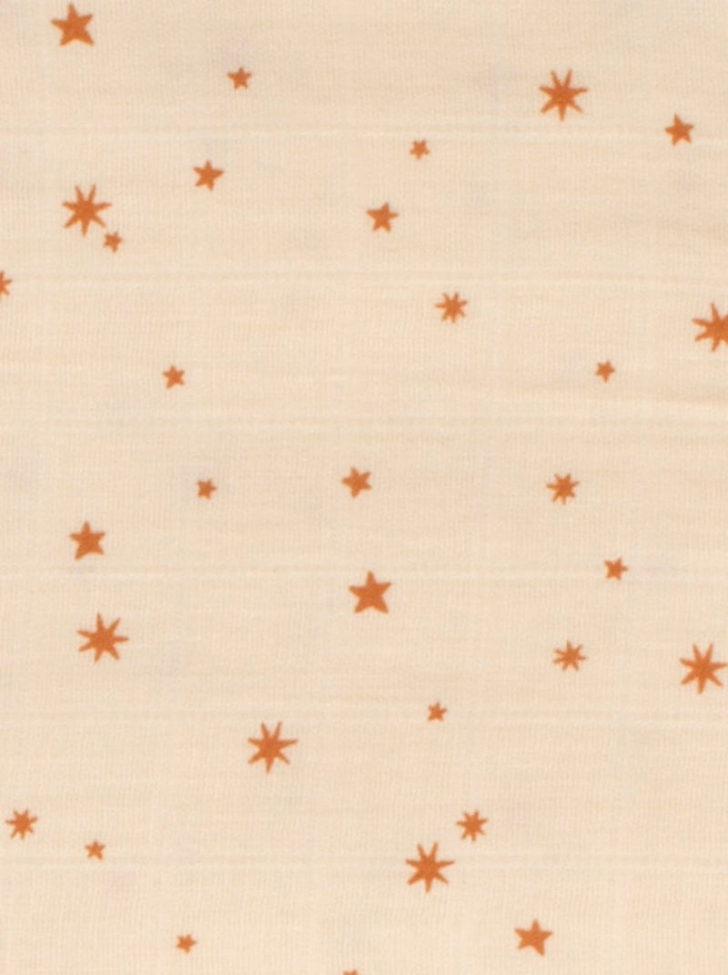 Langes en coton bio boite de 3 - sauthon Marron - Kiabi