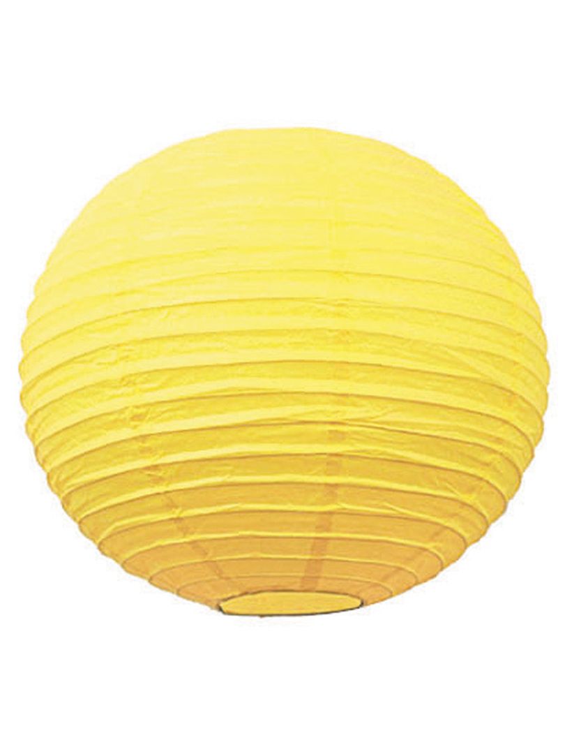Lanterne chinoise en papier 15cm jaune - Kiabi