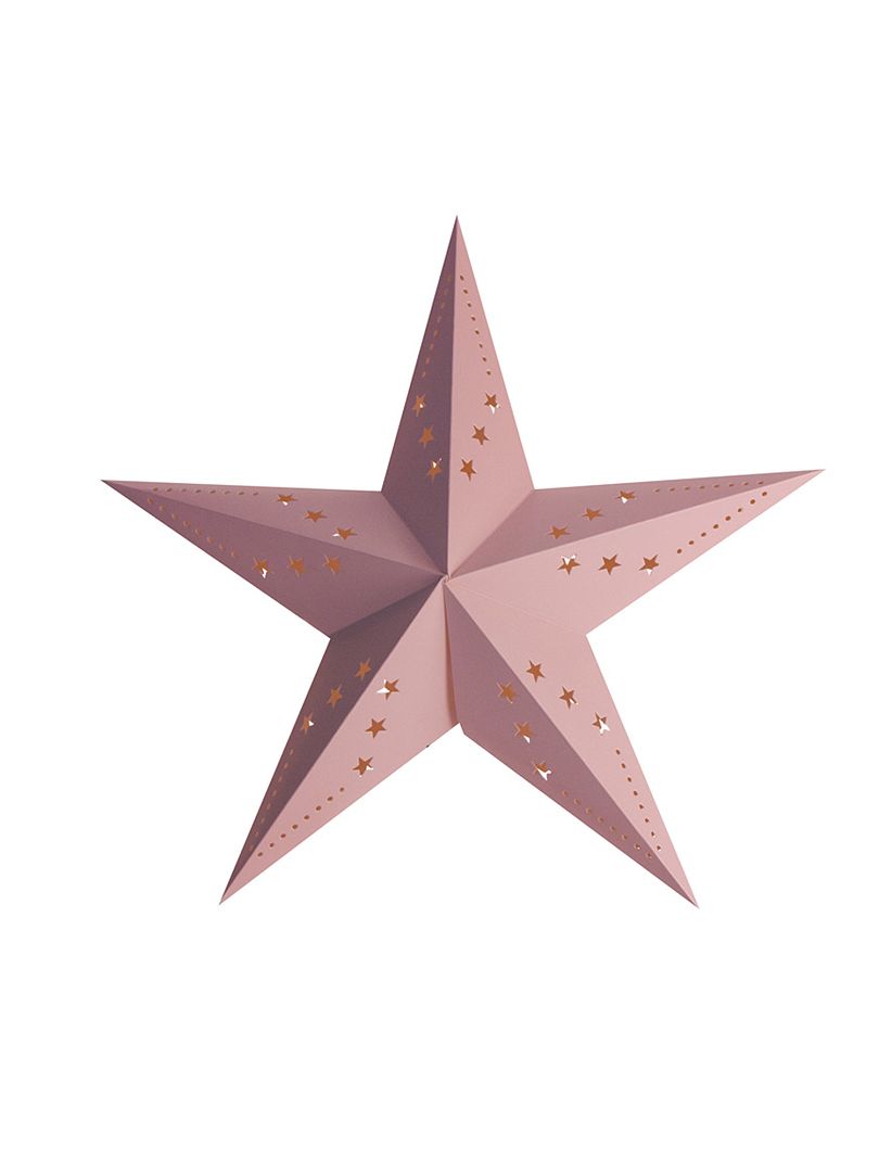 Lanterne étoile 30 cm rose clair - Kiabi