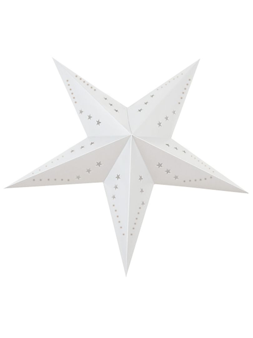 Lanterne étoile 60cm blanc - Kiabi