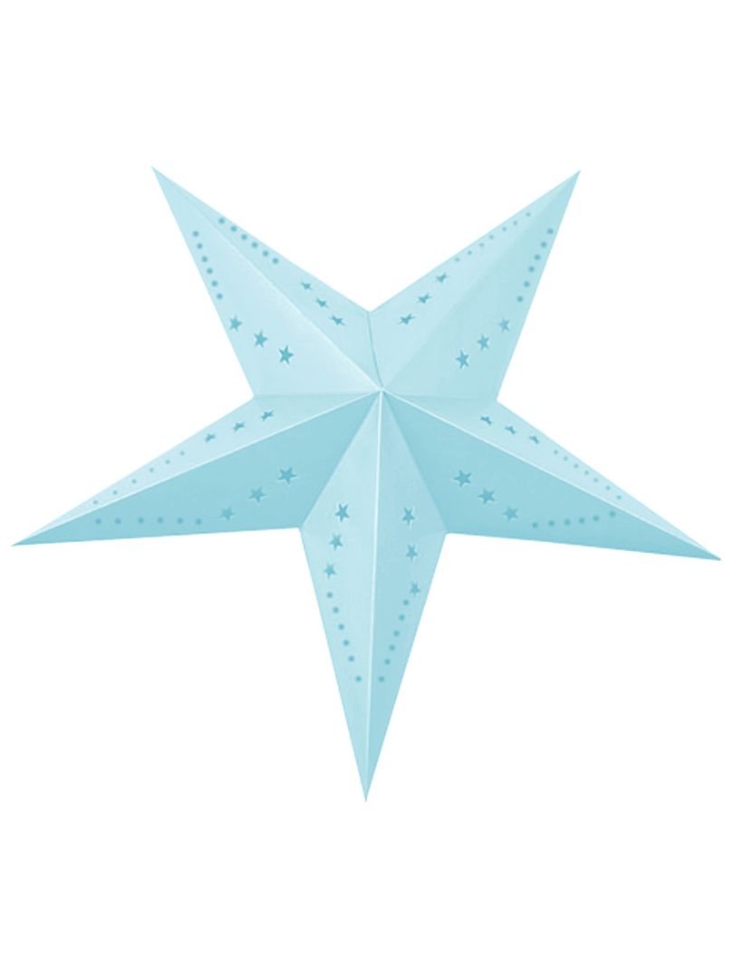Lanterne étoile 60cm bleu - Kiabi
