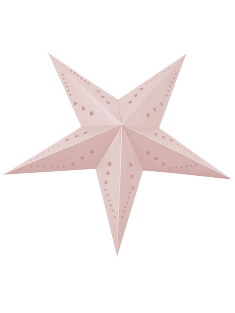 Lanterne étoile 60cm rose clair - Kiabi