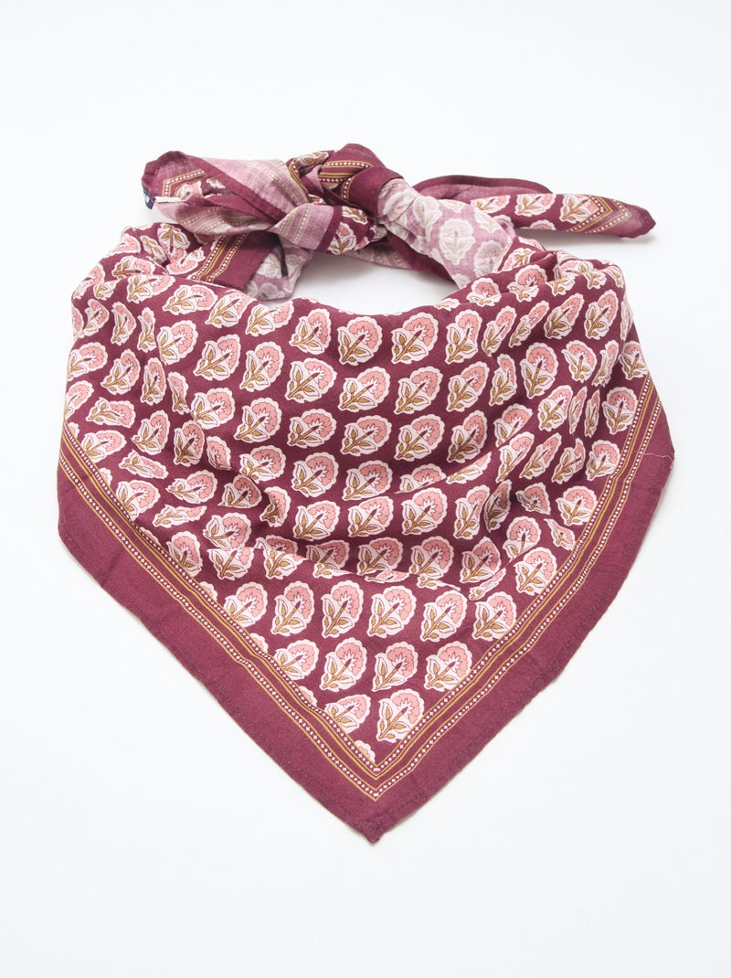 Large foulard imprimé Bordeaux - Kiabi