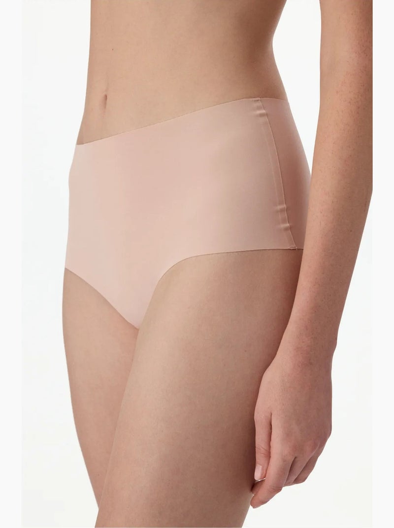 Laser cut slip met hoge taille penti Klei-beige - Kiabi