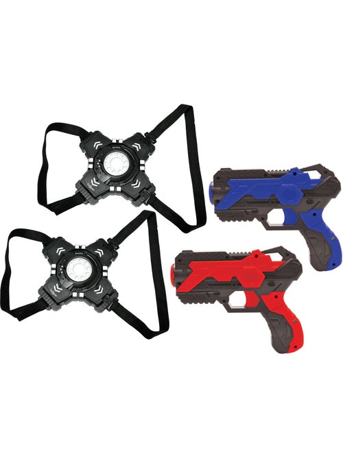 Laser tag infrarood interactief spel met 2 geweren en vesten - Kiabi Laser tag infrarood interactief spel met 2 geweren en vesten - Kiabi