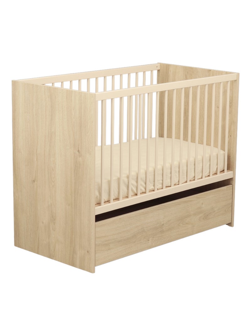 Lattenbodem 120x60 met gelambriseerde hoofden Bruin - Kiabi