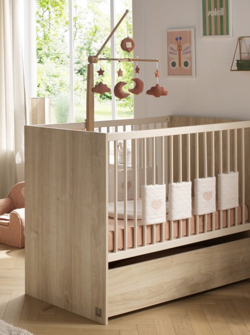 Lattenbodem 120x60 met gelambriseerde hoofden - Kiabi Lattenbodem 120x60 met gelambriseerde hoofden - Kiabi