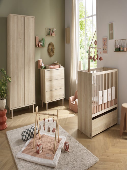 Lattenbodem 120x60 met gelambriseerde hoofden - Kiabi Lattenbodem 120x60 met gelambriseerde hoofden - Kiabi