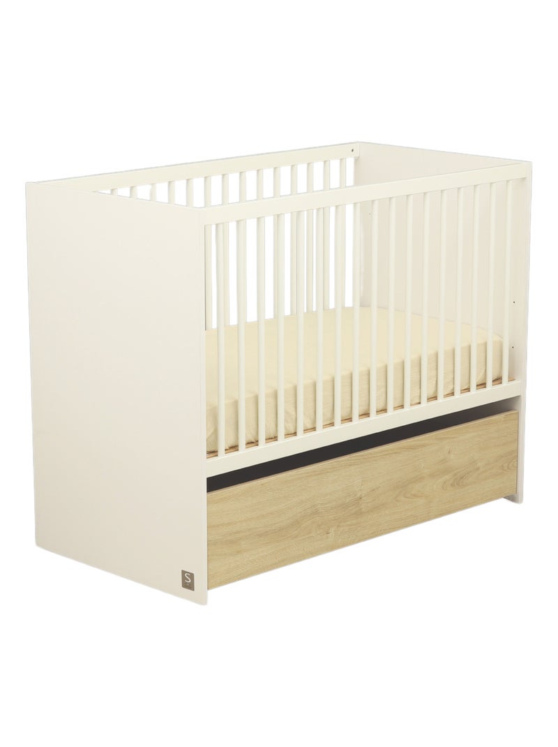 Lattenbodem 120x60 met gelambriseerde hoofden Wit - Kiabi