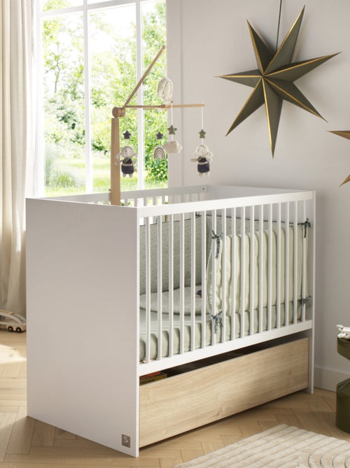 Lattenbodem 120x60 met gelambriseerde hoofden - Kiabi Lattenbodem 120x60 met gelambriseerde hoofden - Kiabi