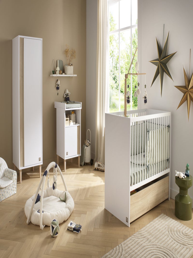 Lattenbodem 120x60 met gelambriseerde hoofden Wit - Kiabi