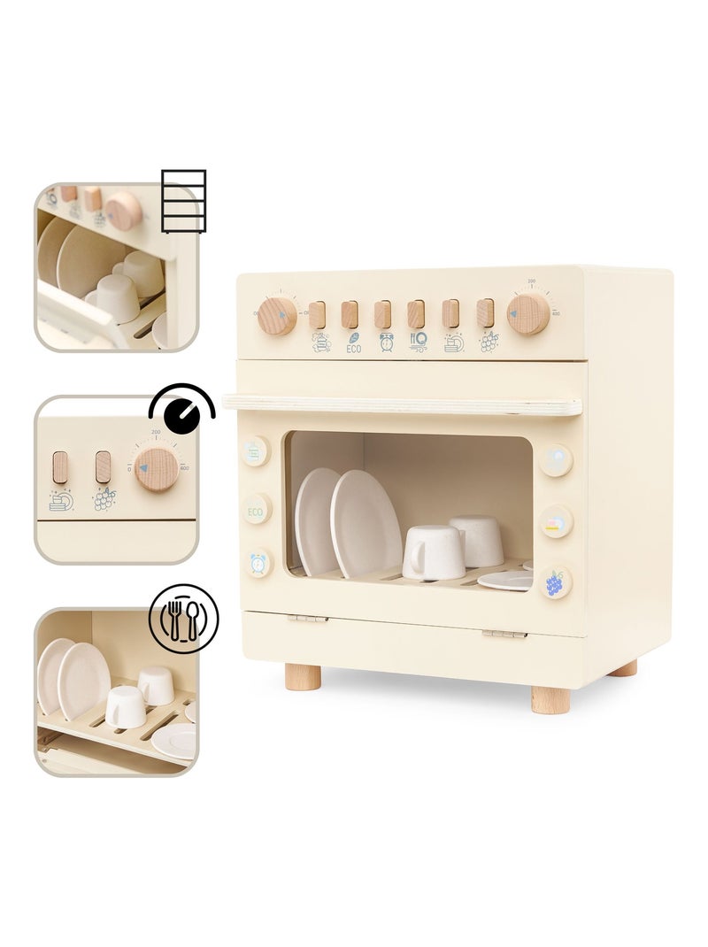 Lave-vaisselle de cuisine en bois jeu d'imitation mamabrum N/A - Kiabi
