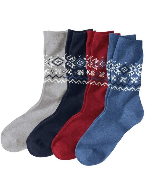 Le coffret de 4 paires de chaussettes motifs jacquard - atlas for men - Kiabi Le coffret de 4 paires de chaussettes motifs jacquard - atlas for men - Kiabi