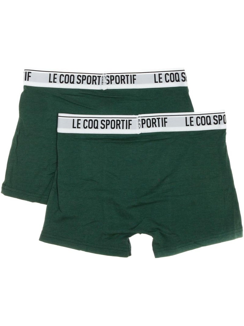 Le Coq Sportif Camuset Sport Boxershorts Groen voor Heren - 2-pack Groen - Kiabi