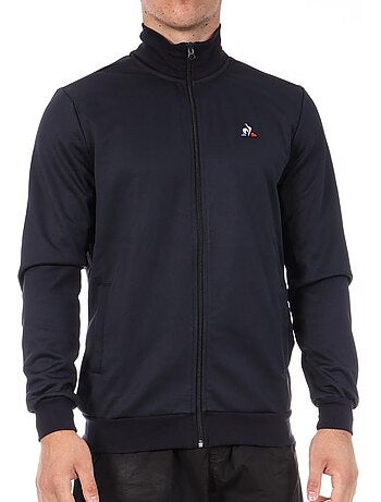 Le coq sportif captain heren hoodie met rits - marineblauw