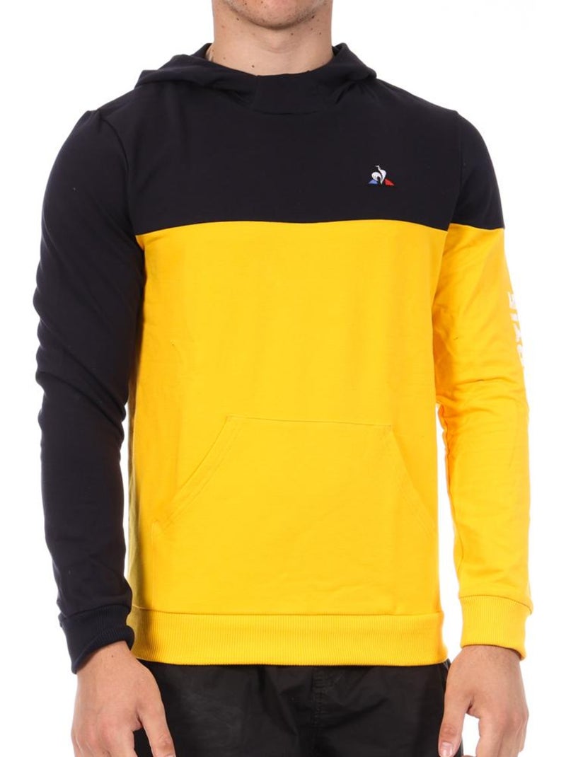 Le Coq Sportif Captain Heren Sweatshirt Marine/Geel Marineblauw - Kiabi