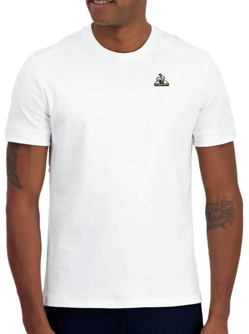 Le Coq Sportif Coq D'or Crème T-shirt voor Heren Ecru - Kiabi