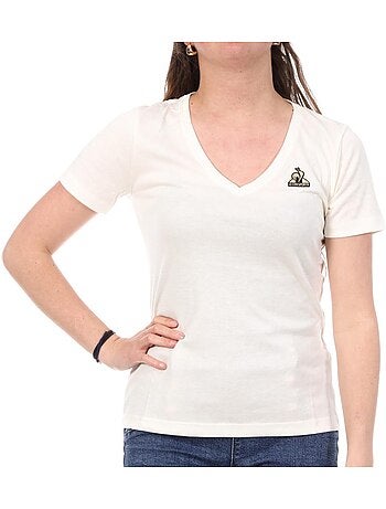 Le coq sportif coq marshmallow crème t-shirt voor dames