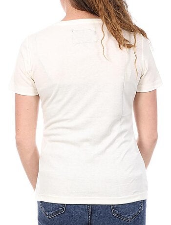 Le coq sportif coq marshmallow crème t-shirt voor dames