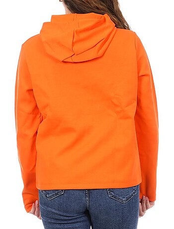 Le coq sportif dames hoodie n°9 oranje - comfortabele capuchontrui