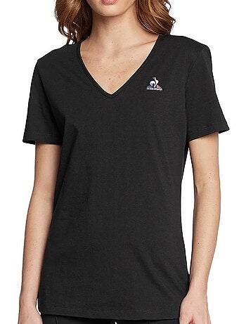 Le coq sportif ess tee ss col zwart dames t-shirt