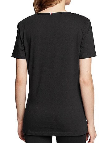 Le coq sportif ess tee ss col zwart dames t-shirt