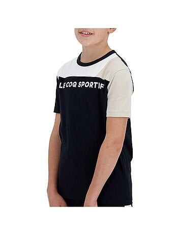 Le coq sportif grafisch t-shirt wit/zwart voor jongens