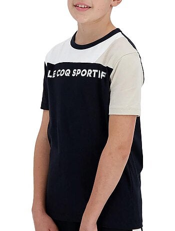 Le coq sportif grafisch t-shirt wit/zwart voor jongens
