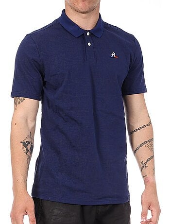 Le coq sportif heren polo marineblauw pblue