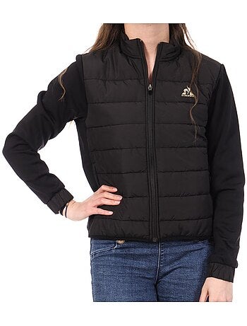 Le coq sportif hybride zwart mouwloos donsjack voor dames