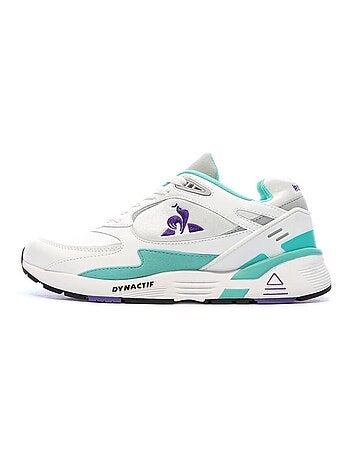 Le coq sportif lcs r1100 nineties heren sneakers wit/groen/paars