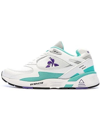 Le coq sportif lcs r1100 nineties heren sneakers wit/groen/paars