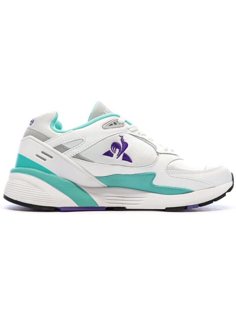 Le Coq Sportif LCS R1100 Nineties Heren Sneakers Wit/Groen/Paars Paars - Kiabi