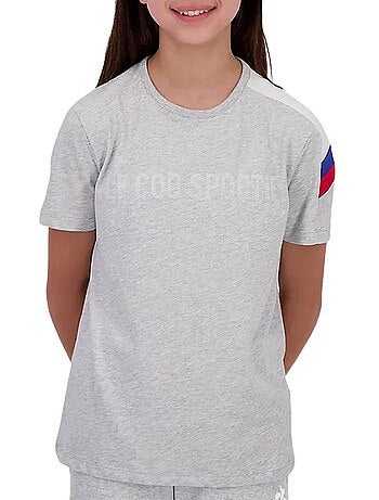 Le coq sportif n°1 chiné grijs t-shirt voor meisjes