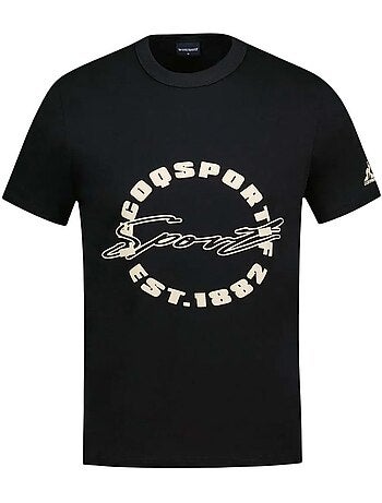 Le coq sportif n°1 contemporain t-shirt zwart voor heren