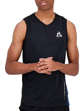 Le coq sportif n°1 zwart heren mouwloos t-shirt