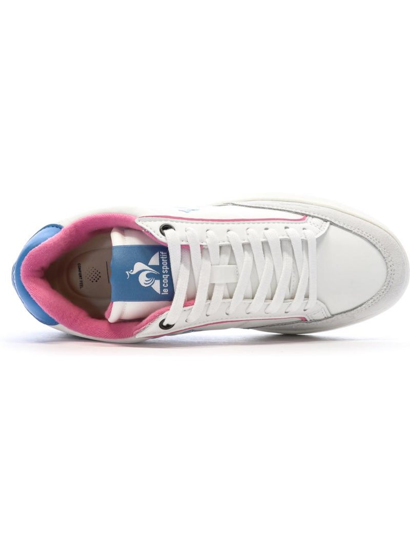 Le Coq Sportif Noah Dames Sneakers Wit/Roze/Blauw Wit - Kiabi