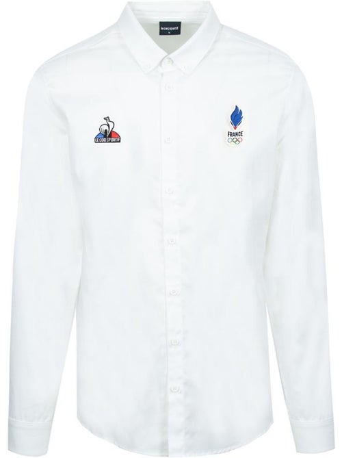Le Coq Sportif Paris 2024 Wit Herenoverhemd - Kiabi Le Coq Sportif Paris 2024 Wit Herenoverhemd - Kiabi