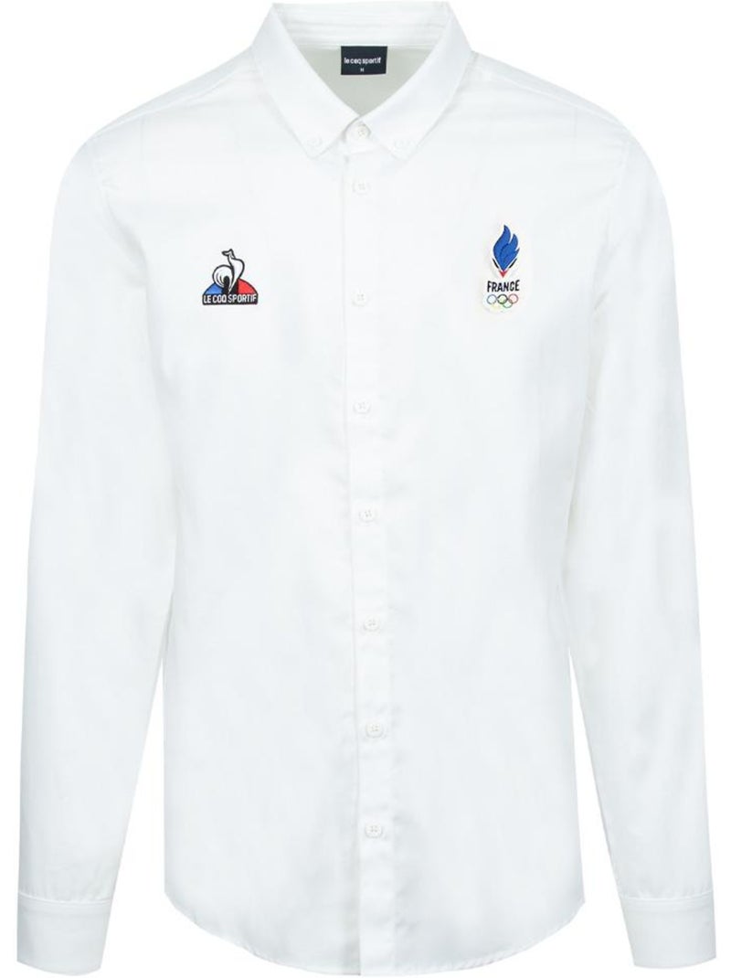 Le Coq Sportif Paris 2024 Wit Herenoverhemd Wit - Kiabi