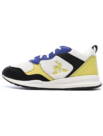 Le coq sportif r500 jongens sneakers wit/zwart/geel